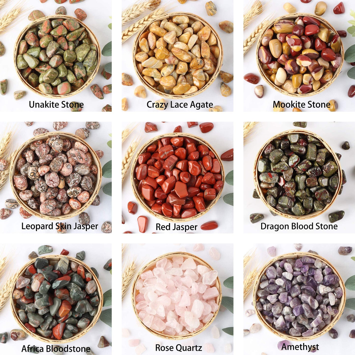 SMQ African Blood Stone Crystal Tumbled Chips Stone,Natural Gemstones Crushed Irregular Polished Healing Crystal Stones for Jewelry Making Home Flower Pot Fish Tank Decoration,1 lb