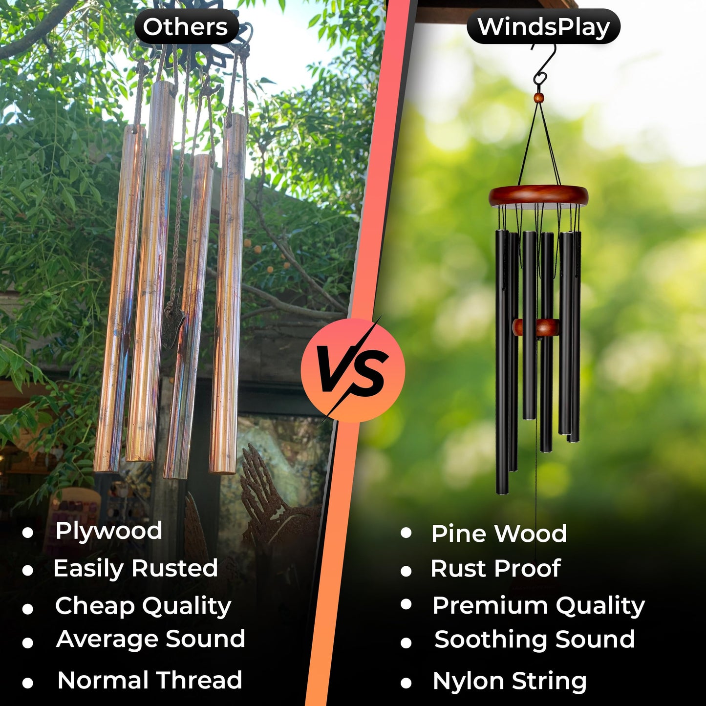 Best Memorial Wind Chimes for Outside - 32.5" Sympathy Wind Chimes Memorial Gifts for Loss of Loved One - in Remembrance Gifts - Best Bereavement Gift Idea for Loss of Loved One - Unique Funeral Gift