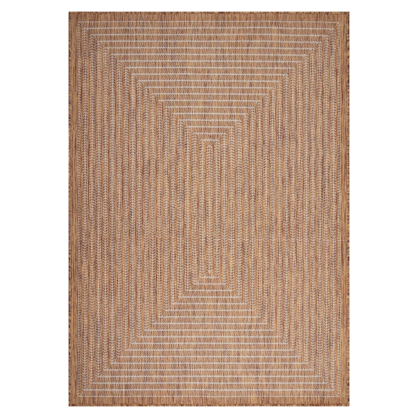 Adiva Rugs Outdoor Indoor Area Rug, Weather Resistant, Easy to Clean, Stain Resistant Floor Mat for Dining Room, Backyard, Deck, Patio (Wooden, 6' x 9')