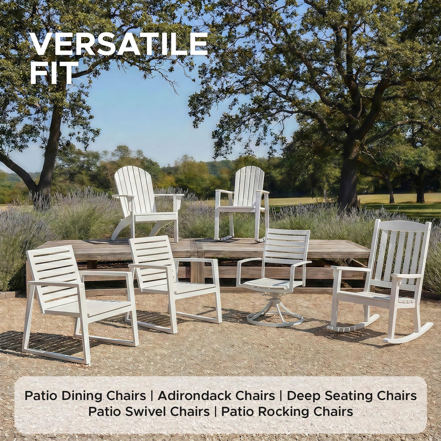 Fitfree Outdoor Chair Cushions, Water-Resistant & Fade-Resistant, Patio Furniture Square Seat Replacement Chair Pads with Ties, Removable Cover, Non-Slip Bottom, Set of 6, 19 x 19 Inch, Dark Grey