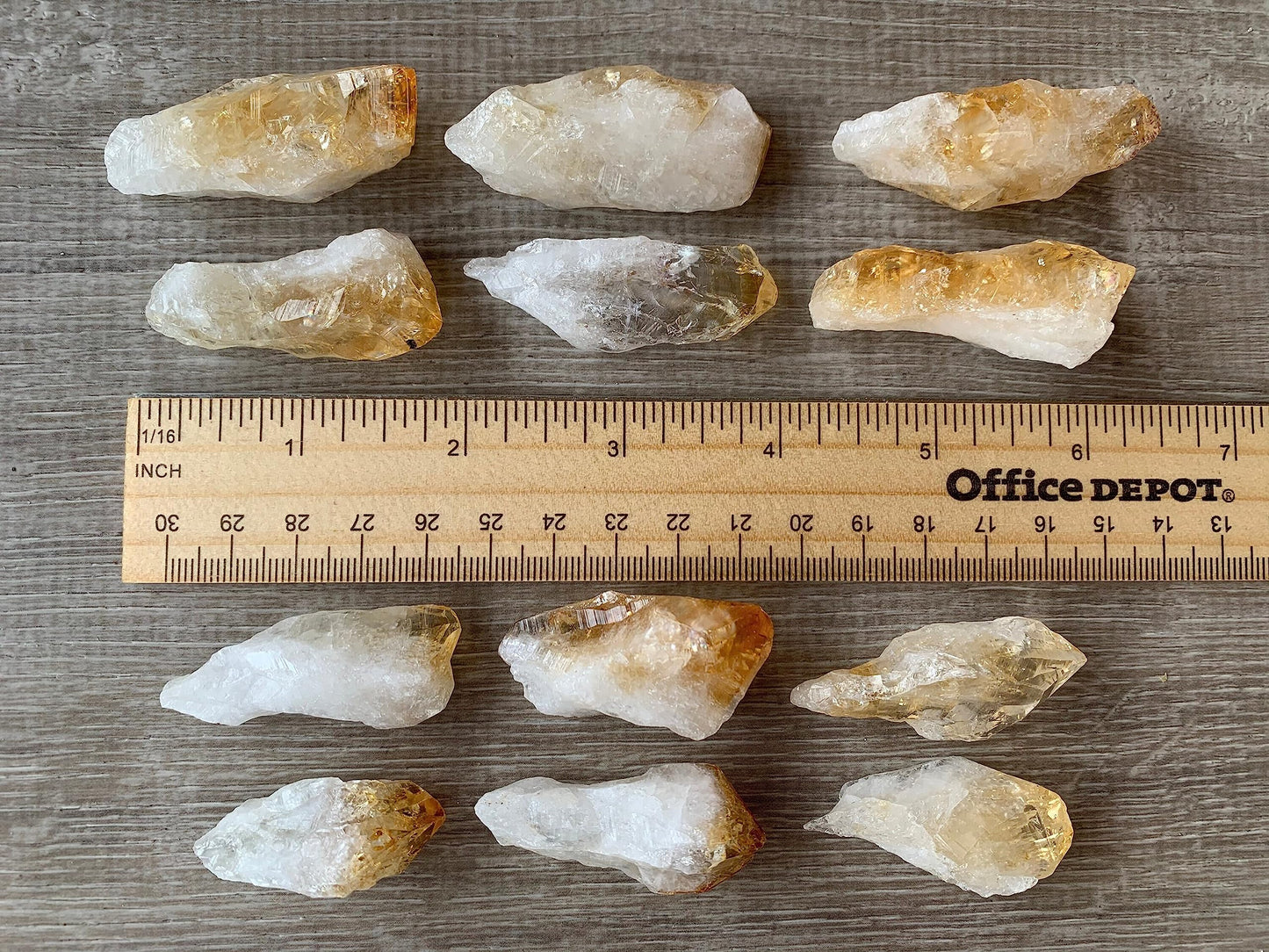 GAF TREASURES Wholesale Citrine Points, Natural Citrine Points, Citrine Points Healing Crystals (Citrine Points, 0.25 Pound)