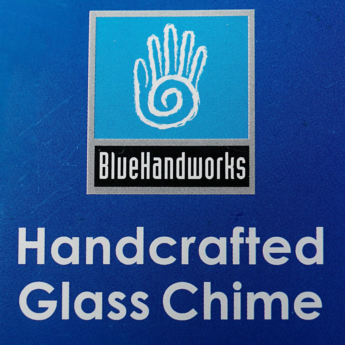 Blue Handworks Deluxe Rainbow Waterfall & Driftwood Chime, Sandblasted Glass and Found Wood Handcrafted Wind Chime